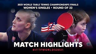 Barbora Balazova vs Miu Hirano | 2021 World Table Tennis Championships Finals | WS | R32