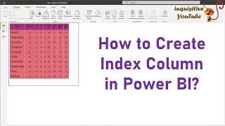 How to Create Index Column in Power BI | Sort Multiple Columns in Power BI