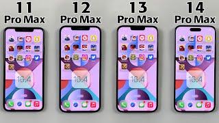 iPhone 11 Pro Max vs iPhone 12 Pro Max vs 13 Pro Max vs 14 Pro Max SPEED TEST in 2023 - iOS 16.4 