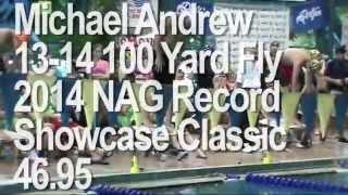 Race Video: Michael Andrew 100 Yard Butterfly 13-14 NAG Record, 46.95