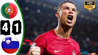 Portugal vs Slovenia 4-1 | Ronaldo Hattrick EURO 2024 Qualifiers Highlights & All Goals 2024