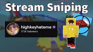 Stream Sniping HighKeyHateMe (Rage Quit!)