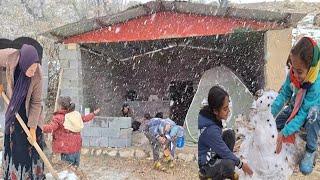 A shelter from a snowstorm: rescue of single mother and three children by magical cave