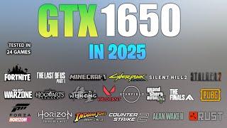 GTX 1650 : Test in 24 Games in 2025