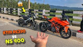 Drag Race  Bajaj Pulsar Ns400 or Ktm rc390 ? Which is better ️