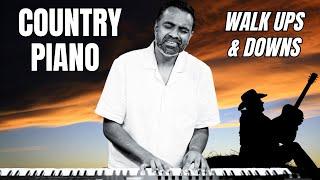 Country Piano Walk ups & Walk downs ‍️ with Grace Notes & Ghosts - EASY Stepwise Tutorial