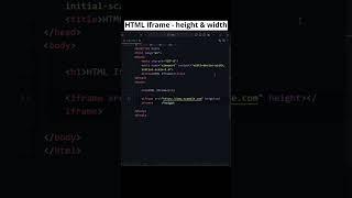 Perfect Sizing: HTML Iframe Height & Width! #htmlintroduction #codewithmayur