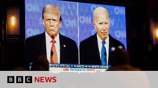 Joe Biden and Donald Trump clash over war in Ukraine | BBC News