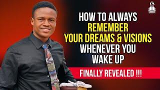 Do this to always REMEMBER YOUR DREAMS whenever you wake up | Joshua Generation