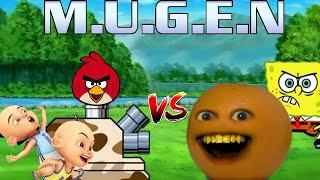 MUGEN Request 13: Upin dan Ipin and Angry Birds Tank vs Annoying Orange and SpongeBob