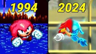 The evolution of KNUCKLES gliding through the air