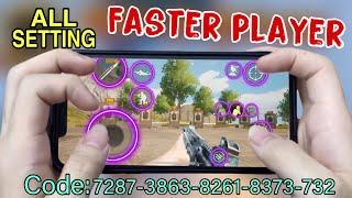 New Conqueror5 Finger FASTER PLAYER Setting + Control CODE iPhone 13 Pro Max | GAMEPLAY PUBG BGMI