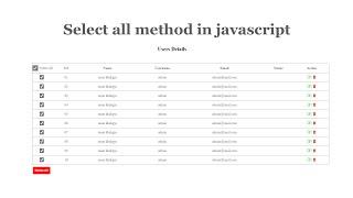 Select all method using css and javascript