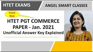 HTET PGT COMMERCE PAPER | JAN 2021