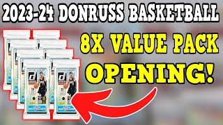 2023-24 Donruss Basketball 8X Value Pack Opening! WEMBY HUNTING!