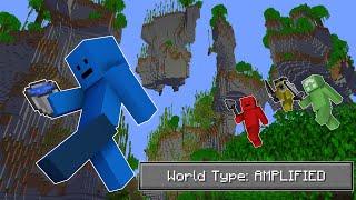 Minecraft Speedrunner Vs 3 Hunters But Its AMPLIFIED Rematch!