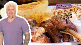 Guy Fieri Eats Flavor-Packed Greek Lamb Shanks in TX | Diners, Drive-Ins and Dives | Food Network
