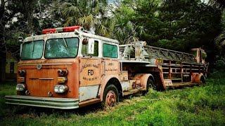 Abandoned Fire Trucks | Creepy Old Rusty Fire Trucks