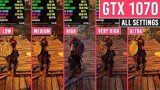 Assassin's Creed Valhalla - GTX 1070 - All Graphics Settings - FPS Comparison - 1080p 60FPS