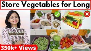 How to Store Vegetables in Small Fridge for Long | Vegetable Storage Tips / Hacks | Urban Rasoi