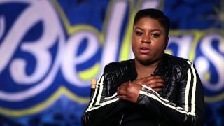 Pitch Perfect 2: Ester Dean "Cynthia-Rose" Behind the Scenes Movie Interview | ScreenSlam