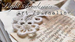 Light Academia Journal ASMR | Art Journaling | No Talking