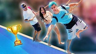 O ÚLTIMO A CAIR NA PISCINA GANHA!! PARTE 2 - DESAFIO TEENS FUN (MALOUCOS)