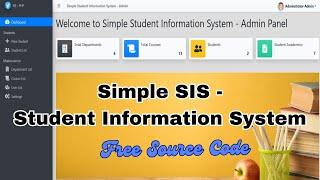Simple Student Information System (SIS) in PHP MySQL | Free Download Source Code