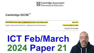 2024 March Paper 2, Cambridge 0417 ICT [IGCSE]