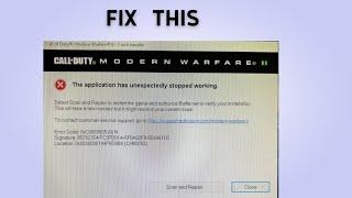 How to Fix “The application has unexpectedly stopped working” in Modern Warfare 2