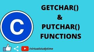 Getchar() and putchar() functions in c