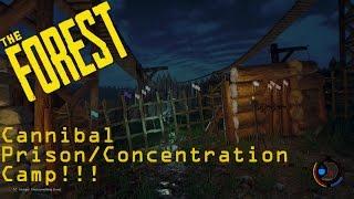 The Forest | Trap Base | How to build a Cannibal Prison/Concentration Camp! (tested)