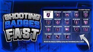 FASTEST WAY TO GET SHOOTING BADGES MAXED IN NBA 2K20! 35K XP PER GAME!