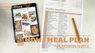 Monthly Meal Plan | 31 Healthy Meal Ideas | Meal Plan With Me | How I Meal Plan for the Month