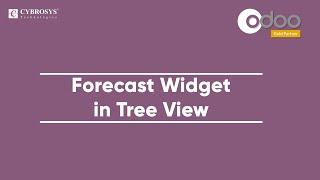 Forecast Widget in Tree View | Odoo Development Tutorials