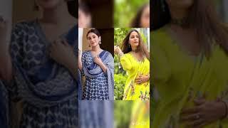 Shivangi Joshi aka Naira  Hina Khan aka Akshara ️ in Anarkali suit #yrkkh #viral #ytshorts