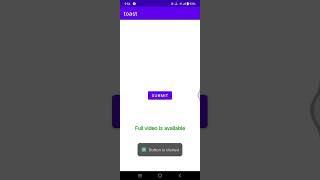 Toast message in android | how to create toast message in android studio | creating toast message