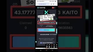 Kaito AI Airdrop Withdrawal Process Guide|| Kaito AI Airdrop Base Gas Fee For Claim Solution