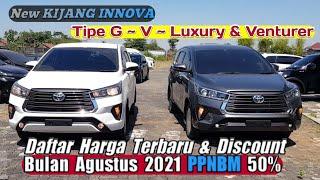 Harga Toyota Innova 2021 Bulan Agustus & Discount Innova 2021, PPNBM 50%