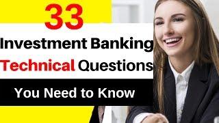 Investment Banking Technical Interview Questions