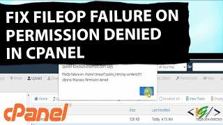 How to Fix FileOp Failure On Directory not Empty Error in cPanel | Can't Delete Files and Folders