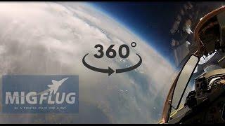 High Altitude Fighter Jet Flight 360°