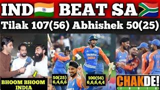 2-1YahOoO IND Biggest Win vs SA IN 3rd T20 | Tilak 107(56) Abhishek 50(25) | Pakistani Reaction