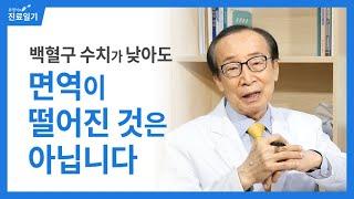 백혈구 수치가 낮아도 면역이 떨어진 것은 아닙니다