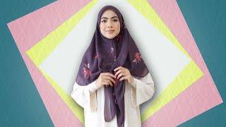 7 CARA MEMAKAI JILBAB SEGIEMPAT MODERN BUAT LEBARAN IDUL FITRI | #hijabtutorial