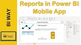 Reports in Power BI mobile apps
