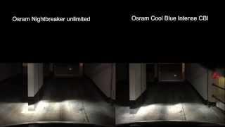 Xenon Osram Xenarc Nightbreaker unlimited vs Cool Blue Intense CBI Comparison Vergleich