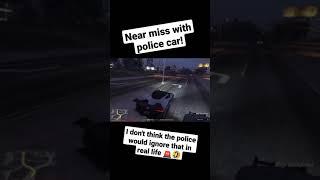 Lucky Near-Miss With Police Car! #shorts #gta5 #gtaonline #gtashorts #gtavideos