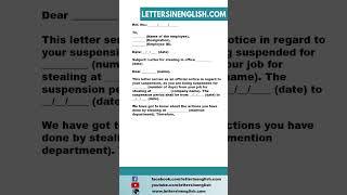 Letter from HR for Stealing