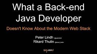 What a back-end Java Developer don’t know about the modern web stack